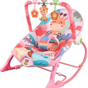 Cadeira de Descanso e Balanço Bebê Musical Vibratória Reclinável 18 Kg Baby Bear | Girafa