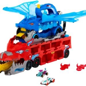 Hot Wheels City Pista de Brinquedo Supertrailer de dragão para crianças a partir de 4 anos