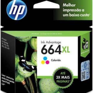Cartucho de Tinta HP 664XL Colorido Original (F6V30AB) Para Impressora Deskjet 2136, 2676, 3776, 5076, 5277 Cartucho de Tinta HP 664XL Colorido Original (F6V30AB) Para Impressora Deskjet 2136, 2676, 3776, 5076, 5277
