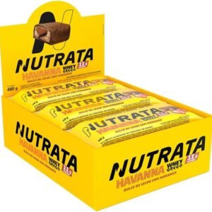 Whey Grego Bar Havanna & Morango – Nutrata Display C/ 12 Barras de 40g