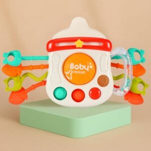 Mordedor Estimulo Sensorial para Bebê 0 a 6 meses Pop It Montessori com TexturasEducativo BPA Free
