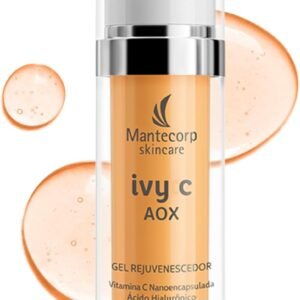 Gel Rejuvenescedor Facial Ivy C AOX – 30g – Fórmula com Vitamina C e Ácido Hialurônico – Auxilia a Reduzir Linhas e Rugas Finas – Textura Leve – Mantecorp