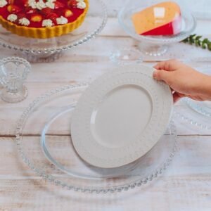 WOLFF – Sousplat de Cristal 32cm – Linha Pearl