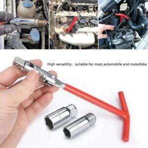 Chave Vela Automotiva Veicular 16mm/21mm Multifuncional Trocar Ferramenta Prática para Manutenção Básica do Seu Veículo