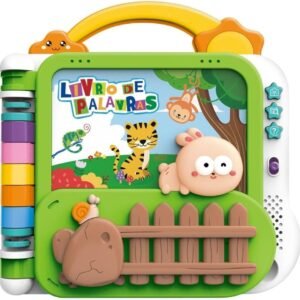 Livro Educativo Interativo de Palavras para Bebê Verde – Maxi Baby
