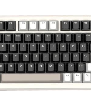 ATTACK SHARK X85 PRO Teclado mecânico sem fio com tela TFT e botão, teclado gamer 75% QMK com junta, com fio 2.4G/BT/USB-C, switch linear hot-swappable, 4000mAh, NKRO, RGB, PC/MAC (Branco Queijo)