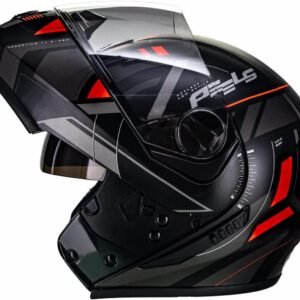 Capacete Peels U-RB2 Dynamic Preto Vermelho Fosco