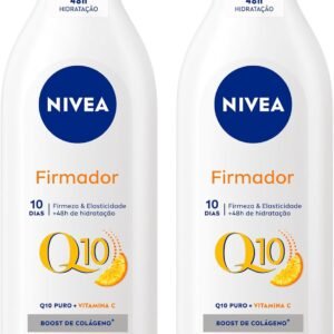 NIVEA Kit Loção Hidratante Firmador Q10 + Vitamina C para Todos os Tipos de Pele 400ml
