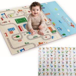 Tapete Térmico Infantil Atividades Dupla Face Dobrável 150x200cm Original Baby Toys ® (Carros)