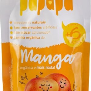 Papapá, Papinha Orgânica de Frutas, Sabor Manga, 100g, Sem Açúcar Adicionado, Ingredientes Naturais