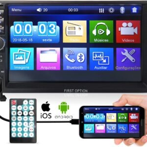 Central Multimídia Mp5 First Option 7810H Universal 2din Bt Usb Fm Leitor SD