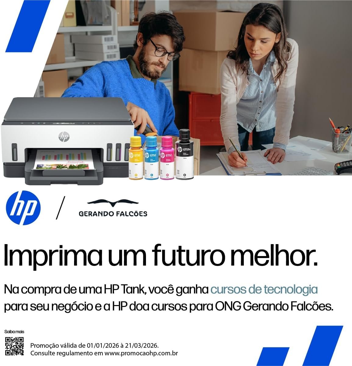 Impressora Multifuncional HP Smart Tank 724 Tanque de Tinta Colorida Wi-Fi Scanner Duplex. Funções: Imprimir, Copiar, Digitalizar. Cor: Branco (2G9Q2A) - Imagem 2