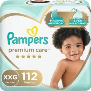 Fralda Pampers Premium Care XXG – 112 fraldas