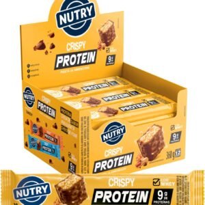 Nutry Barra De Proteínas Crispy Pasta De Amendoim 30G – Display Com 12 Unidades – Com Whey E 9G De Proteínas