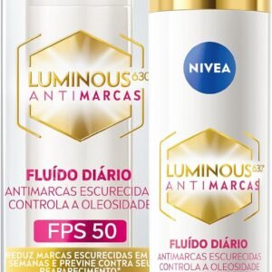 NIVEA Fluido Facial Protetor Cellular Luminous 630 FPS 50 40ml – Reduz e previne manchas escurecidas, uniformiza o tom da pele e conta com Ácida Hialurônico, Vitamina E e filtro