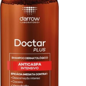 Darrow Doctar Plus Shampoo Dermatológico Anticaspa Intensivo com Fórmula Sem Sulfato que Reduz Descamação, Coceira e Oleosidade e Protege a Fibra Capilar, 240ml