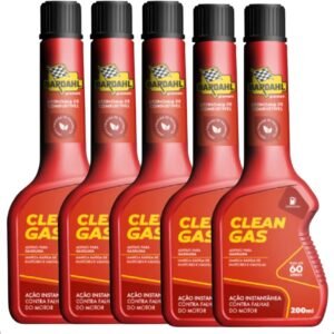 Kit 5 Aditivo Bardahl Clean Gas Combustível Gasolina 200ml