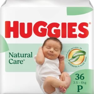 Huggies Fralda Descartável Premium Natural Care P – 36 Un