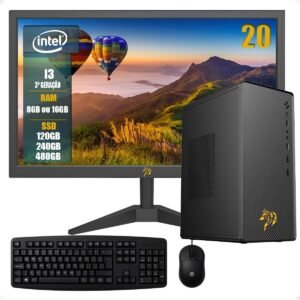 PC Completo Home Office Intel Core i3 3ª Geração Opções 8GB/16GB RAM SSD 120GB/240GB/480GB, Windows 10, Monitor LED 20,Teclado e Mouse Inclusos (120, GB, 8, GB) PC Completo Home Office Intel Core i3 3ª Geração Opções 8GB/16GB RAM SSD 120GB/240GB/480GB, Windows 10, Monitor LED 20,Teclado e Mouse Inclusos (120, GB, 8, GB)