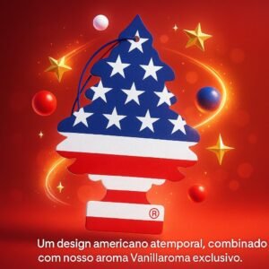 Aromatizador p/Carro Little Tree, Vanilla Pride EUA – Odorizador Automotivo – Longa Duração – Importado (3)