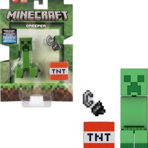 Minecraft Vanilla Figura de Ação Creeper 3.25″ para crianças a partir de 6 anos