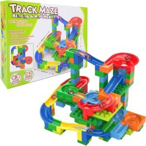 TRACK MAZE 152 PEÇAS – PISTA DE MONTAR E ROLAR A BOLINHA – BRINQUEDO EDUCATIVO PEDAGOGICO – BLOCO DE MONTAR INFANTIL