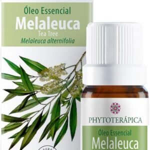 PHYTOTERAPICA- Óleo Essencial Melaleuca (Tea Tree) -Para Difusor, Massagem e Aromaterapia -Proporciona ânimo, equilibra oleosidade da pele, atua contra caspa -100% Puro,Natural -Amadeirada,Herbal,10ml