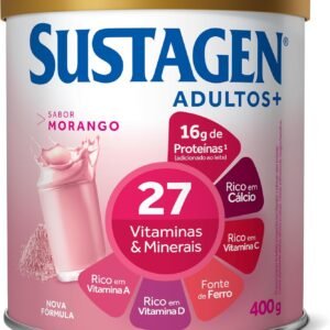 Sustagen N&E Complemento Alimentar Adultos+ Sabor Morango – Lata 400G