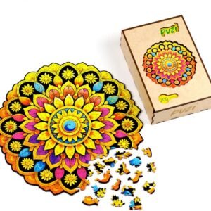 Quebra-Cabeça de Madeira Mandala da Alegria – Puzi (Com Peças Especiais)