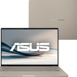 Notebook ASUS Zenbook A14 OLED SNAPDRAGON, 32 GB RAM, 1.0 TB SSD, W 11 Home, Tela 14″, Zabriskie Beige – UX3407QA-QD391W
