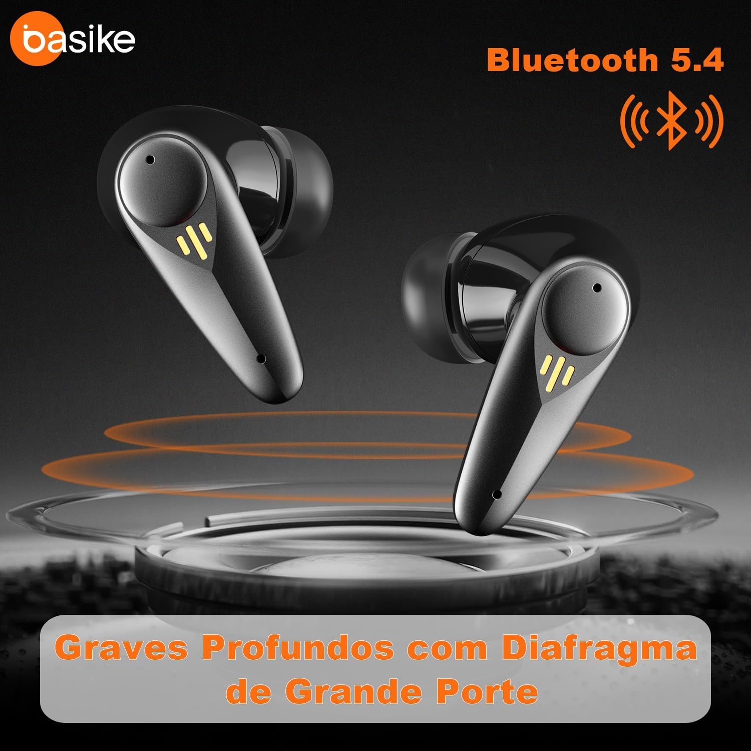 Basike Fone de Ouvido Gamer Sem Fio Bluetooth 5.4, Headset 2.4GHz com Baixa Latência 30ms, Mic ENC, Display LED, Receptor Type-C – PS5/4, Switch, PC, Steam Deck e VR – Preto - Imagem 5