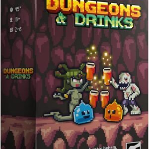 Buró, Dungeons & Drinks, Jogo de Cartas Divertido para Amigos, 2-6 jogadores