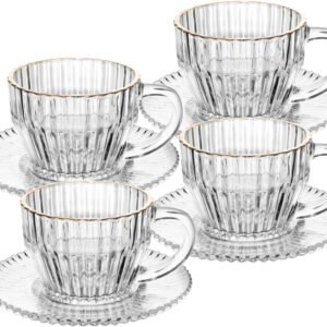 WOLFF – Conjunto 4 Xícaras de Chá de Cristal com Fio de Ouro Imperatriz 220ml WOLFF – Conjunto 4 Xícaras de Chá de Cristal com Fio de Ouro Imperatriz 220ml