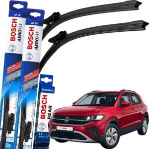 Kit Palheta Limpador Parabrisa Par Dianteiro e Traseiro Original Bosch Multiclip T-cross De 2019 À 2025
