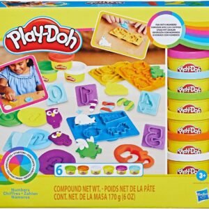 Play-Doh, Massinha de Modelar Infantil, Kit Inicial de Números – Conjunto de Brinquedo com Acessórios e 6 Potes – A partir de 3 Anos