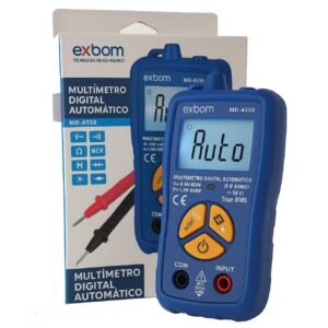 Multímetro Digital Inteligente Automático Profissional Tensão AC/DC Não Queima Eletrônica c/Bateria