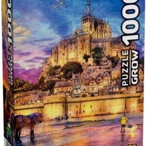 Quebra-cabeça 1000 peças Luar em Monte Saint-Michel – Grow Quebra-cabeça 1000 peças Luar em Monte Saint-Michel – Grow