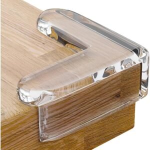 Protetor de Quina para Bebê em Silicone Transparente | Kit com 10 Peças Flexíveis | Anti Impacto para Segurança Infantil e Idosos | Fácil Instalação em Móveis, Mesas e Armários – Premium