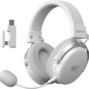 Fone Gamer Havit H2015pro, Sem Fio, 5 Modos – Multiplataform Preto (BRANCO) Fone Gamer Havit H2015pro, Sem Fio, 5 Modos – Multiplataform Preto (BRANCO)