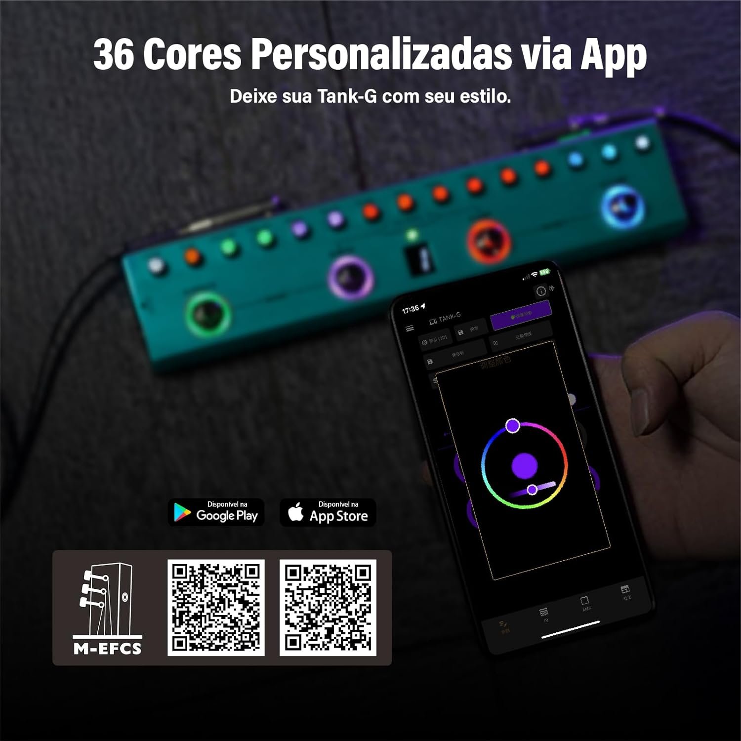 M-VAVE VEDO Tank G Pedal de Guitarra Multi-Efeitos, Effects pedaleira guitarra Reverb Delay MOD AMP Bateria lítio cuvave/mvave Recarregável, 36 Presets, 9 amp, 8 IR Cab Slots, 3 Simulação, Delay - Imagem 6