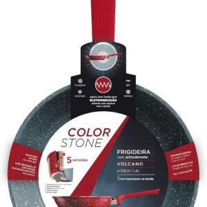 Euro Home – Frigideira de Alumínio com Antiaderente 20 cm, 1.4 L Color Stone Volcano – ALU8204-VO
