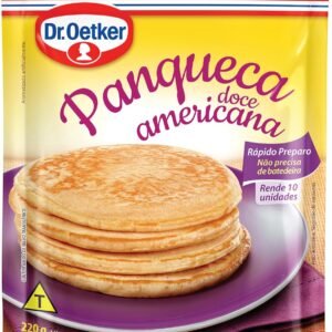Dr. Oetker Panqueca Americana Doce, Sabor Baunilha, Fácil Preparo, Mistura Pronta para Massa, Rende 10 Deliciosas Unidades Para o Seu Café da Manhã ou Lanche, 220g