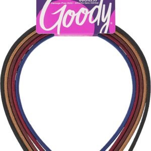 Faixa de cabeça Goody Ouchless Classic, cores variadas, 5 unidades