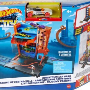 Hot Wheels City Pista de Brinquedo Garage Altura Dupla para crianças a partir de 4 anos