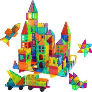 Blocos de Montar Magnéticos Construção Brinquedos Infantil (65 Peças)