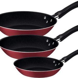 Tramontina JOGO DE FRIGIDEIRAS 3PCS CARIBE VERMELHO – SORTIDOS DE ALUMINIO COM REV ANTIADERENTE