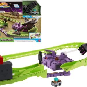 Hot Wheels RacerVerse Pista de Brinquedo Minecraft para crianças a partir de 4 anos