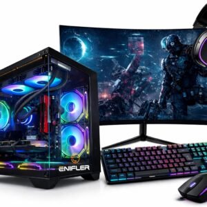 PC Gamer Completo AMD Ryzen 5 5600GT, 16GB DDR4, SSD 480GB, 500W 80 Plus, Monitor 21.5″, Teclado, Mouse, Headset, Windows 11 Pro, PCGT12-E