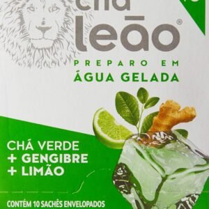 Leão Chá Gelado Chá Verde Gengibre E Limão 10 Sachês