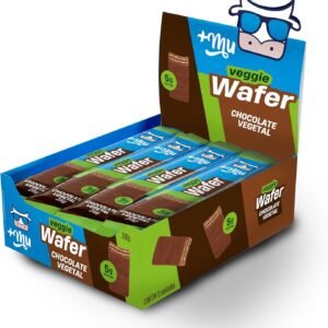 Chocowafer Vegetal, Mais Mu, Sabor Chocolate, Wafer Proteico Vegano, Sem Adição de Açúcar, Display com 12 Unidades